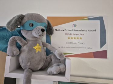 super hero dog soft animal with attendance certificate